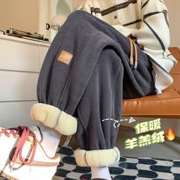 羊羔絨衛褲男士秋冬季2022新款束腳加絨運動褲男生加厚休閑褲子男 歷史價格詳細信息