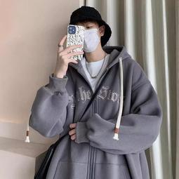 秋冬外套 開衫衛衣男士秋冬季潮牌港風寬松連帽上衣潮流休閑百搭純色外套男 外套 棒球外套 韓版外套 大尺碼 學生-潮流好物 歷史價格詳細信息