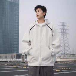 重磅外套 oversize 外套男大尺碼 男牛仔夾克  秋裝美式復古硬朗獵裝夾克男拼接燈芯絨水洗牛仔漢外套男寬 歷史價格詳細信息