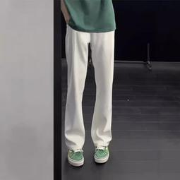 秋季高端白色修身直筒九分褲男士高彈力三防純棉百搭青年9分褲潮 歷史價格詳細信息