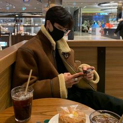 潮牌羊羔毛拼接外套男 帽衫外套男 韓版寬鬆上衣服 休閒百搭開衫外套 原宿風潮流情侶外套 百搭帽衫（TFY43）【壹號站】 歷史價格詳細信息