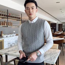 男士V領緊身毛線背心 素色針織毛背心 男無袖毛衣馬甲 純棉針織背心 新增4XL（100公斤可穿） 歷史價格詳細信息
