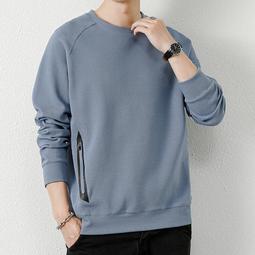 長袖T恤男士新款大學T男秋冬韓版假兩件男生潮流上衣-正正男裝 歷史價格詳細信息