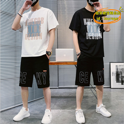 【優選】男童夏裝帥氣漸變運動套裝2023新款中大童帥氣男孩T恤短褲兩件套 歷史價格詳細信息