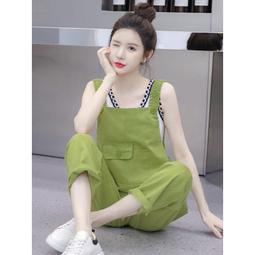 韓版寬鬆減齡背帶褲直筒闊腿褲褲子港風復古連體牛仔褲女2024新款 歷史價格詳細信息