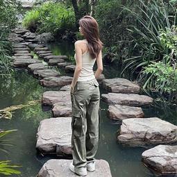 2024新款衛褲闊腿直筒抽繩束腳三防工裝褲子運動休閒登山專供 歷史價格詳細信息