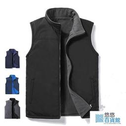 背心外套 大尺碼背心男 秋冬雙面穿馬甲 男士戶外運動抓絨背心 搖粒絨無袖刷毛馬夾 無袖外套 休閒馬甲男 歷史價格詳細信息