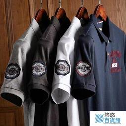 男士翻領T  高品質韓系潮流男士翻領T恤上衣潮純棉高檔刺繡polo衫男士韓版翻領短袖t恤休閒時尚素色-至簡原創 歷史價格詳細信息