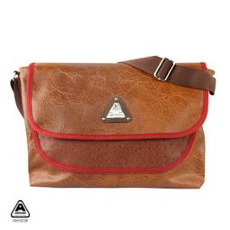 AMINAH-拼接皮革郵差包 歷史價格詳細信息