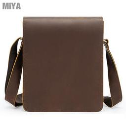 義大利牛皮真皮男前格休閒商務斜背包 棕咖 MiYA Troy B0055 歷史價格詳細信息