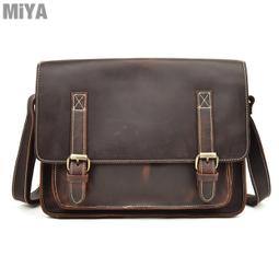 義大利牛皮真皮簡約英式男側斜背包 咖啡 MiYA Saul 歷史價格詳細信息