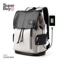 韓版防水電腦雙肩包 韓國大容量收納帆布筆電後背包 學院風簡約日韓時尚百搭學生書包 復古休閒旅行外出包 歷史價格詳細信息