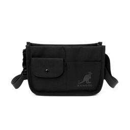 免運~KANGOL 帆布側背包 手提 附袋鼠吊飾 背帶可調 耐磨 輕便  黑6425170120 原價1580 歷史價格詳細信息