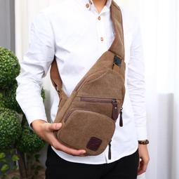 胸包男士斜挎帆布包ins挎包韓版潮流斜挎單肩胸包男 歷史價格詳細信息