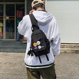 男生小挎包ins潮酷個性手機斜挎包休閒潮牌小方包單肩包男士包包 歷史價格詳細信息