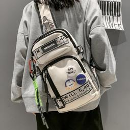 工裝斜挎包男款背包單肩包ins潮機能風學生上課手提包大容量跨包-輝縣精品 歷史價格詳細信息