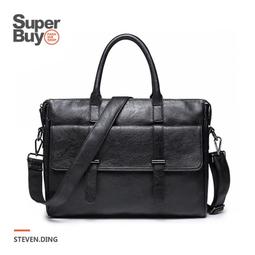 大容量公事包多功能手提包 可斜跨包側背包單肩包 14吋電腦包 韓版男士包包 商務企劃包公文差包--麥包包 歷史價格詳細信息