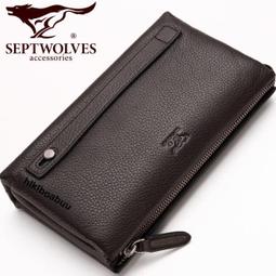 錢包男士長款真皮2022新款手拿包頭層牛皮大容量手包多卡位短錢包~特價 歷史價格詳細信息