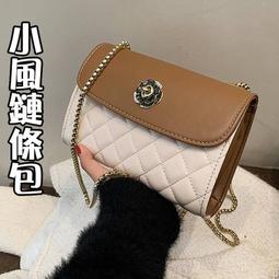 菱格鏈條包 斜背包 鏈條包 背包 小ck女包 限定洋氣時尚斜挎包 法國小眾高級感包包-予你優選 歷史價格詳細信息