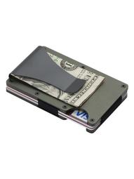 防盜刷金屬卡包男防消磁小巧銀行卡套夾女不鏽鋼信用卡盒簡約 歷史價格詳細信息