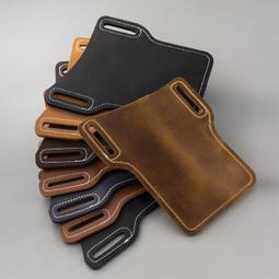 真皮手機套穿皮帶手機腰包男士掛腰手機保護套通用橫款腰帶手機包 歷史價格詳細信息