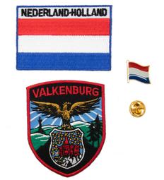 DIY文青創新刺繡貼章 三件組鬱金香風車村桑斯安斯地標＋荷蘭國旗刺繡+別針 士氣布章 臂章 布標 刺繡燙布貼 徽章 補丁 歷史價格詳細信息