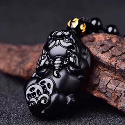 天然磨砂黑曜石普賢菩薩吊墜十二生肖屬龍屬蛇本命佛守護神吊墜 歷史價格詳細信息