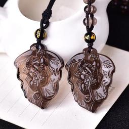 天然冰種黑曜石吊墜男女屬兔文殊普賢菩薩虎本命佛hu身本命年項鏈 歷史價格詳細信息