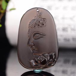 天然冰種黑曜石吊墜男女屬兔文殊普賢菩薩虎本命佛hu身本命年項鏈 歷史價格詳細信息