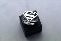 超酷純銀925銀足銀超人戒指字母S標志男神個性帥氣指環開口可調節 歷史價格詳細信息
