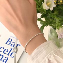 純銀碎銀子珍珠手鍊女生輕奢小眾精緻法復古高級感手串2024年新款 歷史價格詳細信息