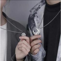 日月星辰情侶戒指復古男女一對款純銀簡約日式輕奢異地戀對戒七夕#飾品#指環#簡約#大方~特價 歷史價格詳細信息