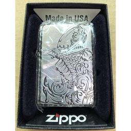 ZIPPO 鯉魚游水(髮絲紋銅)防風打火機 日本設計 ZA-4-8A 歷史價格詳細信息