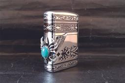 ZIPPO 綠松石金屬羽毛(銀色)防風打火機 日本設計 ZA-5-161B 歷史價格詳細信息