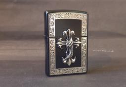 ZIPPO 黑色十字壓紋雙折皮夾(直立款) 歷史價格詳細信息