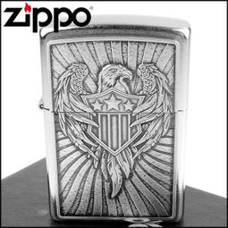 【ZIPPO】美系~Eagle Shield-老鷹盾牌立體圖案貼飾打火機 歷史價格詳細信息