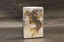 ZIPPO 鯉魚游水(髮絲紋銅)防風打火機 日本設計 ZA-4-8A 歷史價格詳細信息