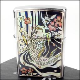 【Zippo】日系~鯉魚圖案-天然貝殼加工打火機 歷史價格詳細信息