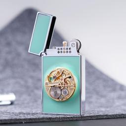 汐仕索直沖打火機氣體防風火機直沖藍焰復古個性電子點火送男女友 歷史價格詳細信息