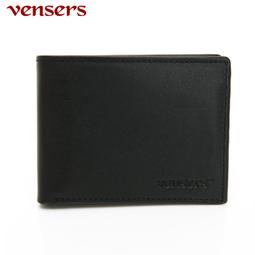 【vensers】 小牛皮潮流個性皮夾~ (NB368201黑色短夾) 歷史價格詳細信息