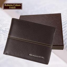 【Roberta Colum】諾貝達 鱷魚紋 男士專櫃皮夾／皮夾／短夾 (黑色-23551)【威奇包仔通】 歷史價格詳細信息