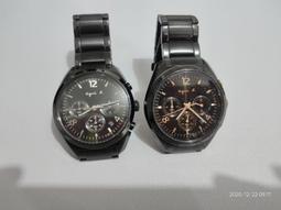 【agnès b.】三眼扇形質感黑腕錶 5Y66-0AE0C  現代鐘錶 歷史價格詳細信息