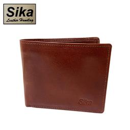 Sika 真皮100%義大利牛皮／男用皮夾／6卡片/雙層夾層 (淺咖啡色-A8253-01)【威奇包仔通】 歷史價格詳細信息