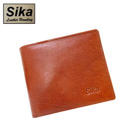 Sika 真皮100%義大利牛皮／男用皮夾／6卡片/雙層夾層 (淺咖啡色-A8253-01)【威奇包仔通】 歷史價格詳細信息