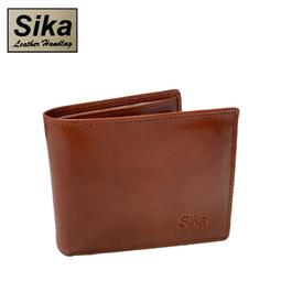 Sika 真皮100%義大利牛皮／男用皮夾／6卡片/雙層夾層 (淺咖啡色-A8253-01)【威奇包仔通】 歷史價格詳細信息
