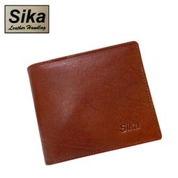 Sika 真皮100%義大利牛皮／男用皮夾／6卡片/雙層夾層 (淺咖啡色-A8253-01)【威奇包仔通】 歷史價格詳細信息