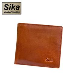 Sika 真皮100%義大利牛皮／男用皮夾／6卡片/雙層夾層 (淺咖啡色-A8253-01)【威奇包仔通】 歷史價格詳細信息