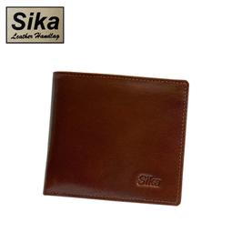 Sika 真皮100%義大利牛皮／男用皮夾／6卡片/雙層夾層 (淺咖啡色-A8253-01)【威奇包仔通】 歷史價格詳細信息