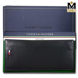 【Tommy】Tommy Hilfiger 男皮夾 牛皮夾 中標設計 獨立卡夾 大鈔夾 品牌盒裝／藍色 歷史價格詳細信息