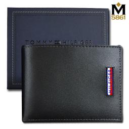 【Tommy】Tommy Hilfiger 男皮夾 牛皮夾 中標設計 獨立卡夾 大鈔夾 品牌盒裝／藍色 歷史價格詳細信息